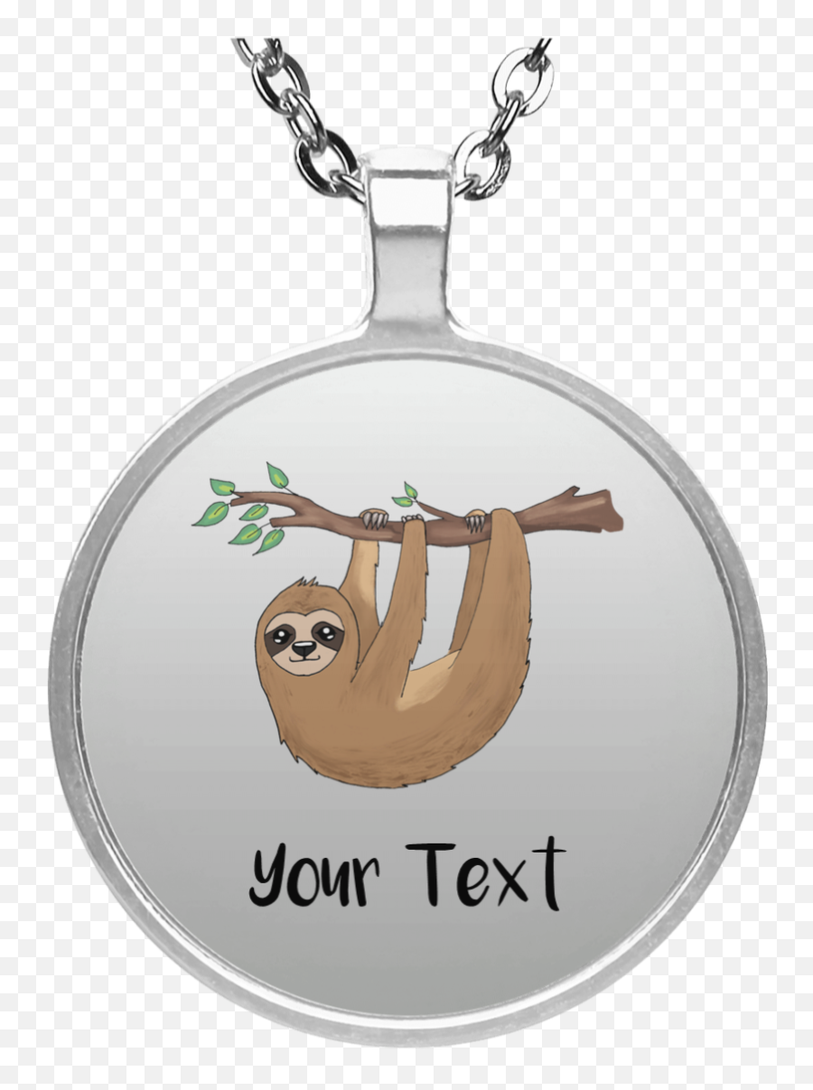 Sloth Charm Necklace Personalized - Necklace Png,Sloth Transparent