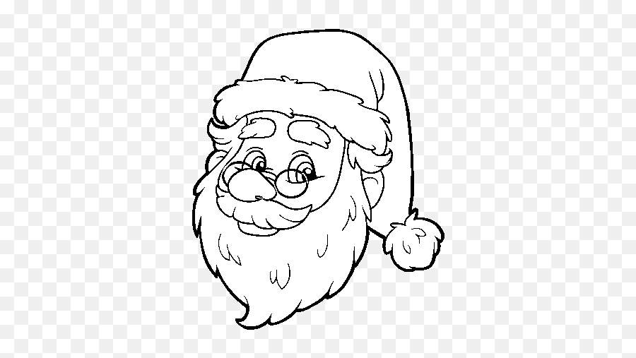 One Santa Claus Face Coloring Page - Coloringcrewcom Santa Claus Png,Santa Face Png