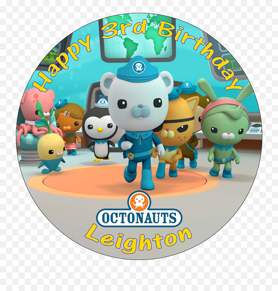 Round Printed Birthday Cake Topper - Octonauts Cake Toppers Png,Octonauts Logo
