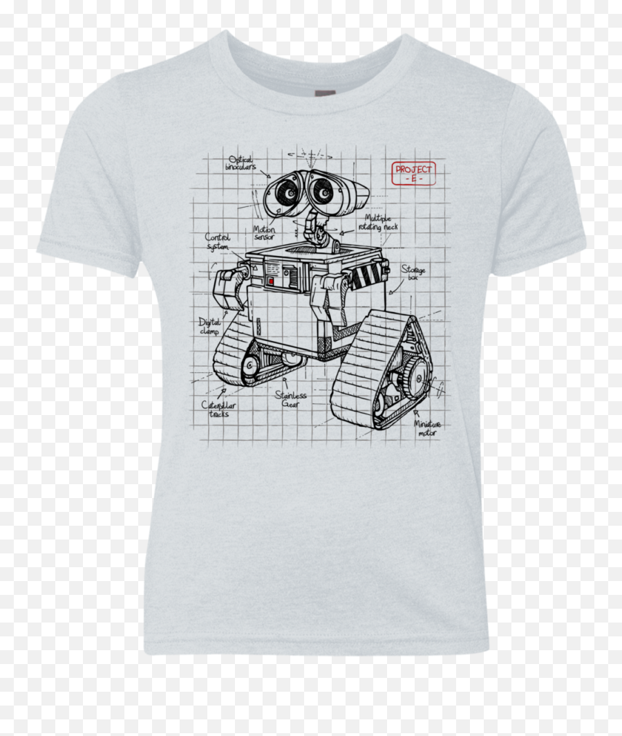 Wall - E Plan Youth Triblend Tshirt Sketch Png,Wall E Png