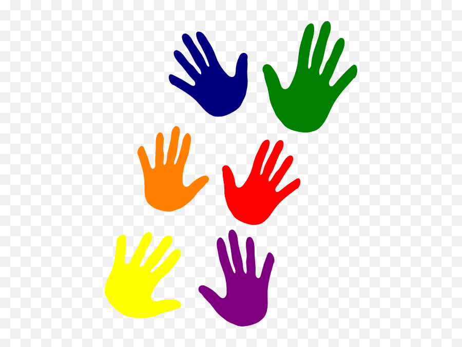 Hands - Various Colors Ladder Clip Art At Clkercom Vector Color Hand Clip Art Png,Hands Transparent