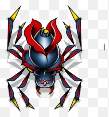 Download Spider Tattoo - Cartoon HD Png uokplrs Spider With Rose Body Tattoo