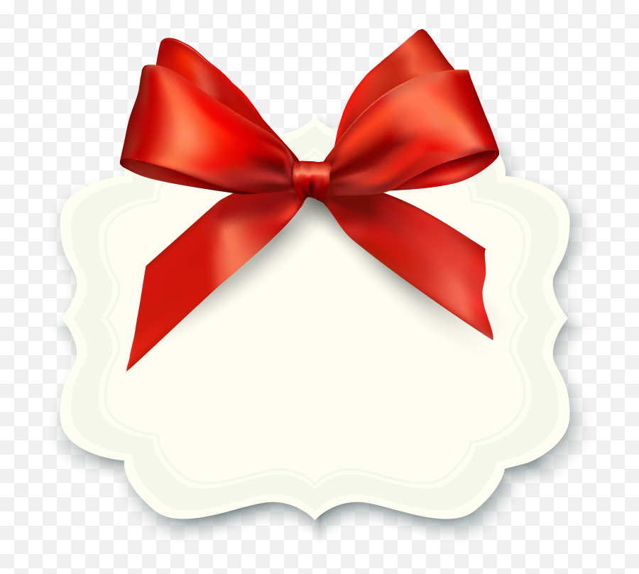 Gift Ribbon Illustration - Vector Red Bow Birthday Card Png Hd Imahe Of Gift Ribbon,Red Bow Transparent Background