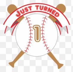 Baseball Baby Swoosh Clipart Vector Black And White - 1st Baseball 1st Birthday Clipart Png,Baseball Clipart Png