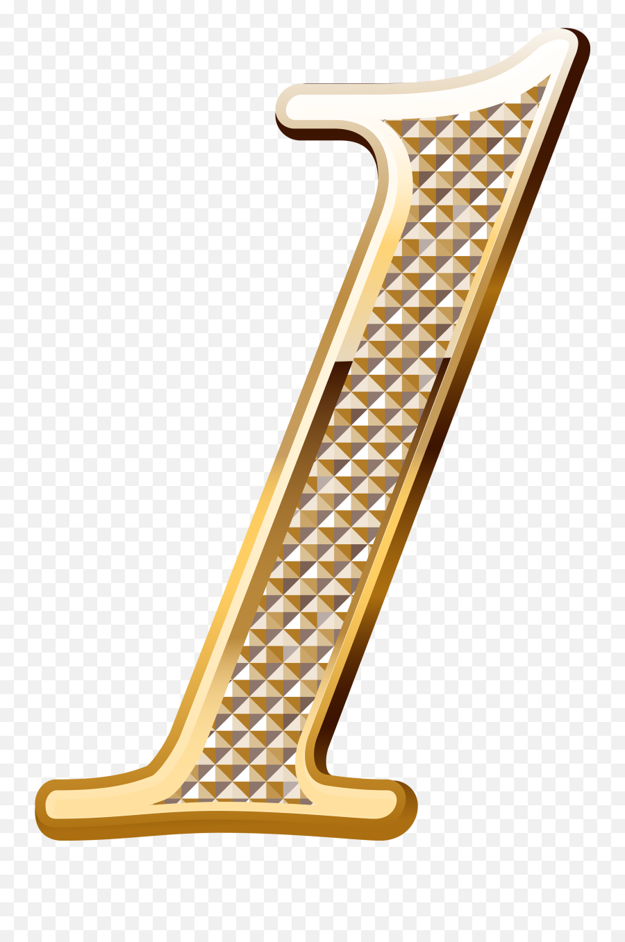 Gold Number Clipart - Gold Number Png,Number One Png