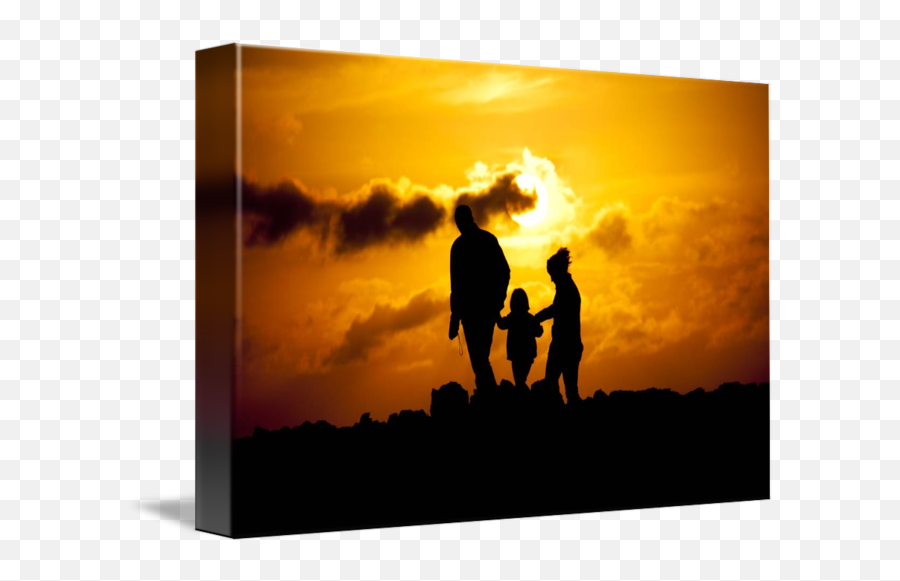 Family Sunset By Aniol Duch - Red Sky At Morning Png,Sunset Png