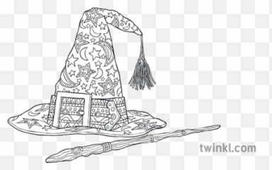 Wizards Hat And Wand Mindfulness - Witch png