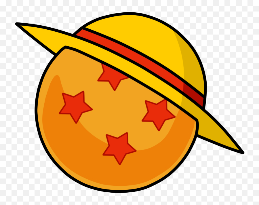 Dragon Ball X One Piece Logo If You - Dragon Ball Straw Hat Png,Dragon Ball Logo Png