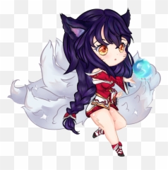 Legends Fan Art Cute Chibi - Ahri League Of Legends Anime Png,Ahri Transparent