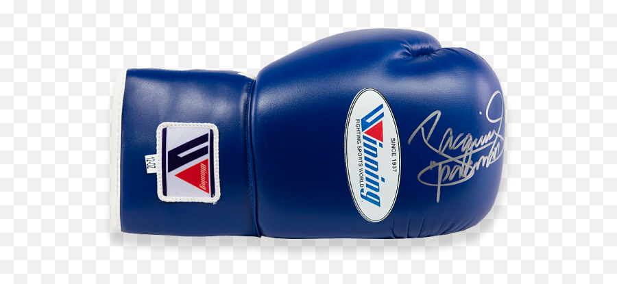 Manny Pacquiao Signed Blue Winning Boxing Glove - Manny Pacquiao Boxing Gloves Png,Boxing Glove Png