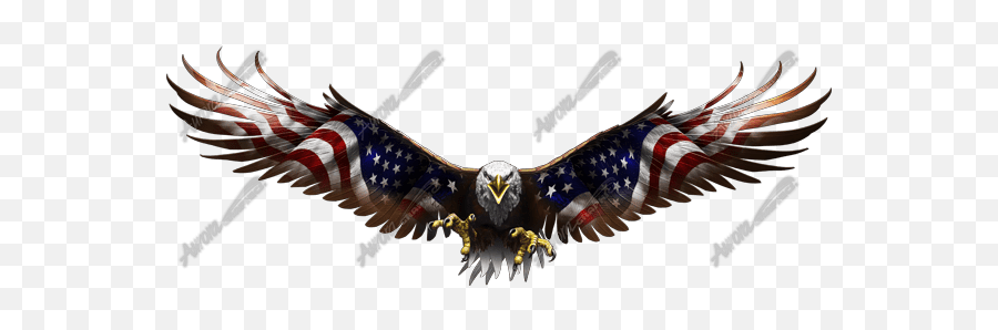 American Eagle Flight Wide - American Png,American Flag Eagle Png
