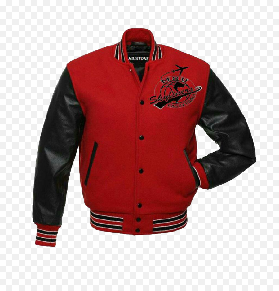 Msu Varsity Jacket - Red And Black Senior Jacket Png,Icon Leather Jacket