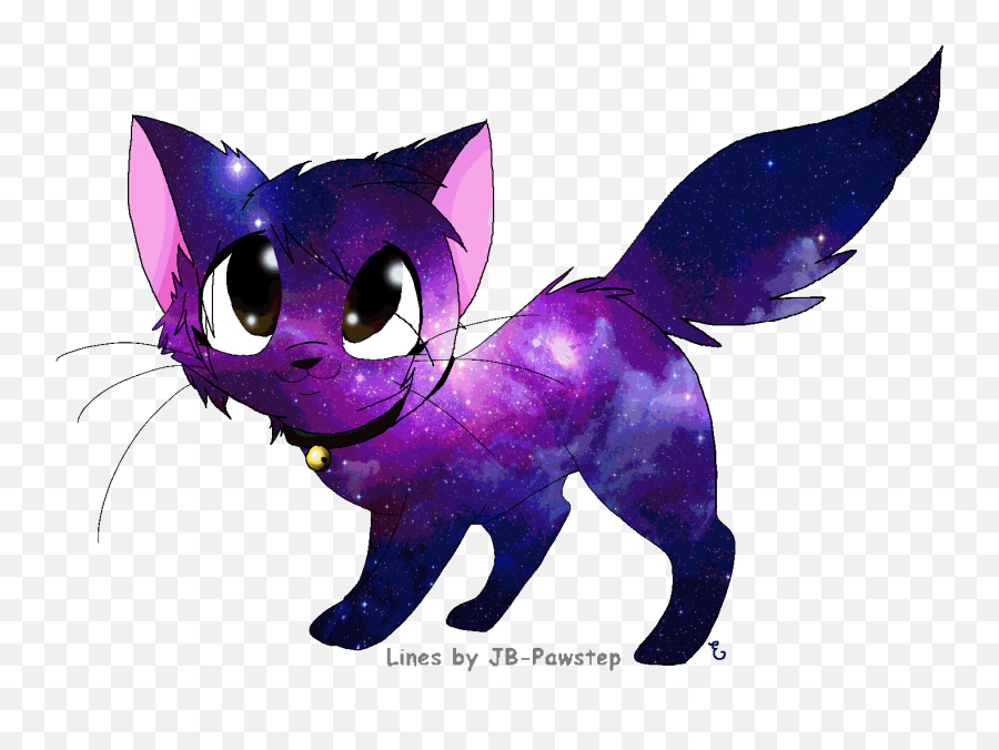 Download Hd Galaxy Cats Official Studio - Galaxy Cat Anime Anime Galaxy Cat Png,Anime Cat Png