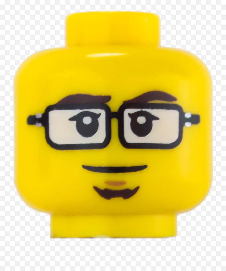 Download Hd Lego Head Glasses Goatee Transparent Png Image - Lego Head With Glasses,Goatee Transparent