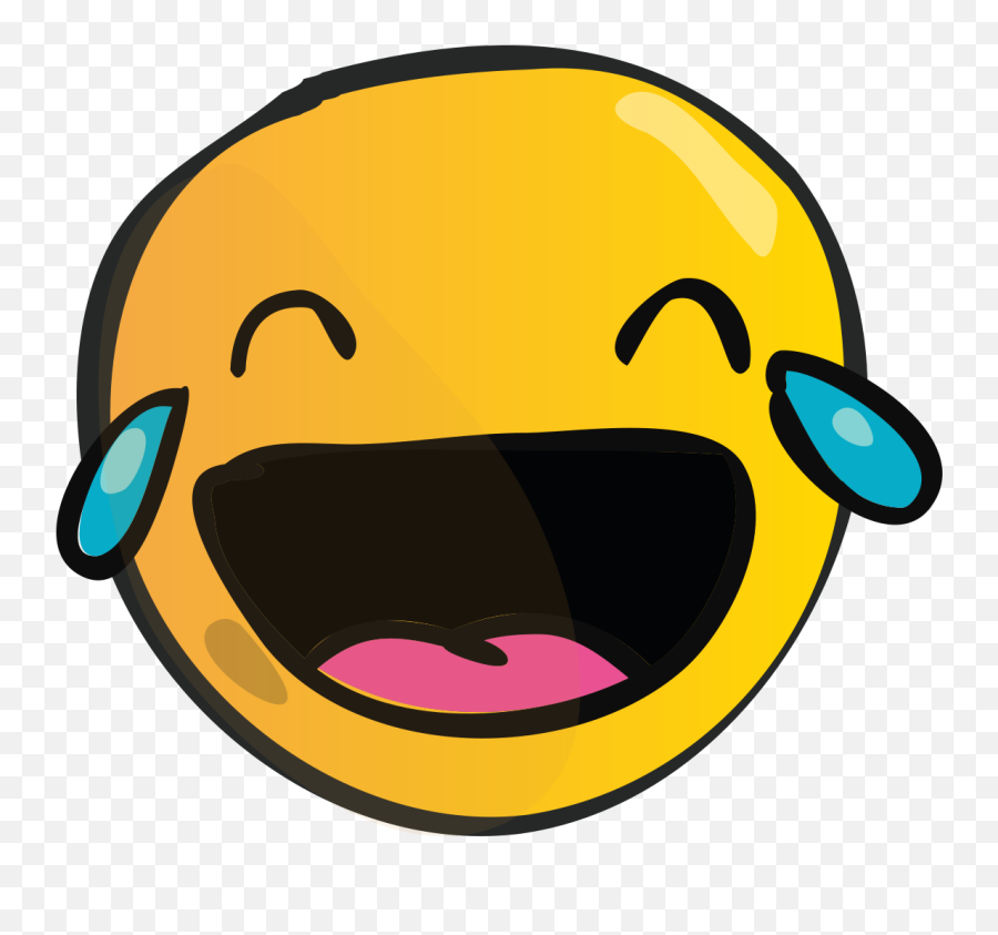 Laughing Emoji Design Wallpaper Decal - Le Emoji Png,Laughing Emoji Icon