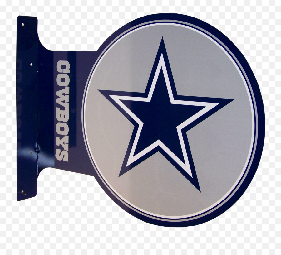 Dallas Cowboys Footbal Flanged Double Sided Sign - West Point Museum Png,Dallas Cowboys Logo Images