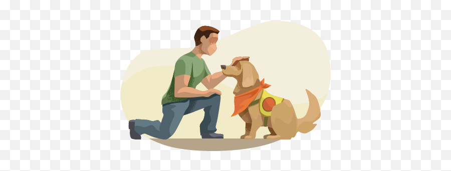 Animal - Assisted Therapist Business Insurance Quotes Insureon Man Helping Dog Cartoon Png,Animal Compensation Icon