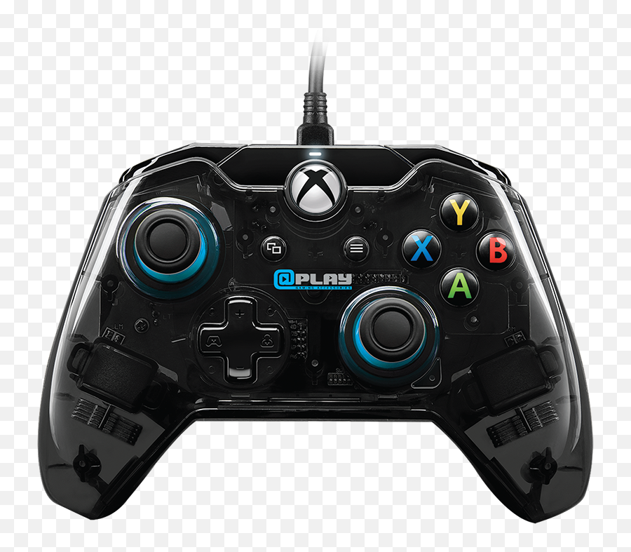 Xbox One Translucent Black Wired Controller - Controller Wired Xbox One Png,Controller Transparent Background