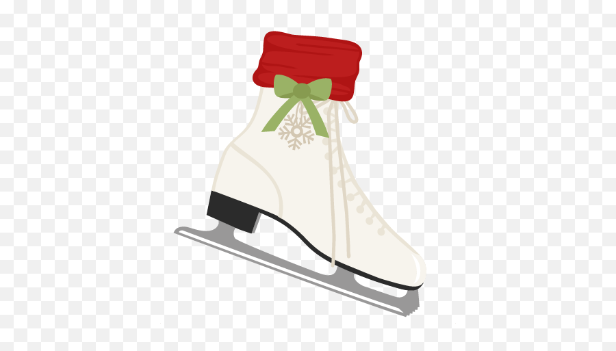 Download Hd Ice Skate Svg Scrapbook Shape Winter Cut - Christmas Ice Skate Silhouette Png,Ice Skates Png