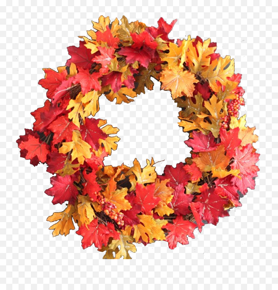 Download Hd You Could Use A Straw Wreath Grapevine - Autumn Wreath Leaf Make Png,Leaf Wreath Png