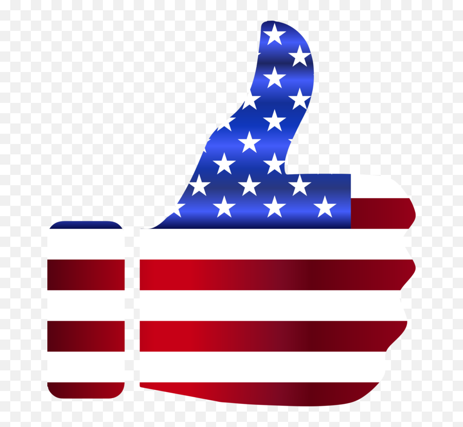 Thumbs Up American Flag Enhanced - Clip Art The American Flag Png,Thumbs Up Logo