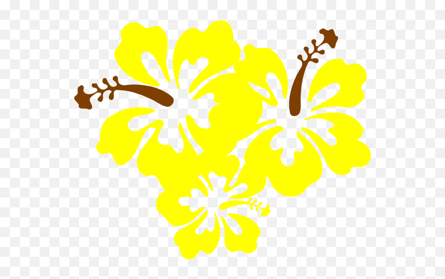 Hibiscus Yellow Flower Png Clip Arts For Web - Clip Arts Hibiscus Tribal,Hawaiian Flower Png