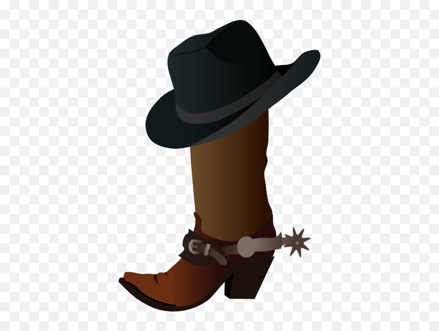 Cowboy Boot And Hat Clip Art - Vector Clip Art Cowboy Boot Clip Art Png,Mad Hatter Hat Png