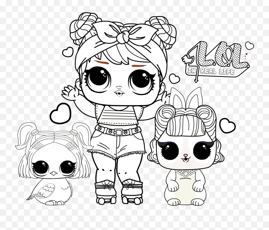 Lol Surprise Dolls And Pets Coloring Book How To Draw - Lol Drawing Png,Coloring Book Png