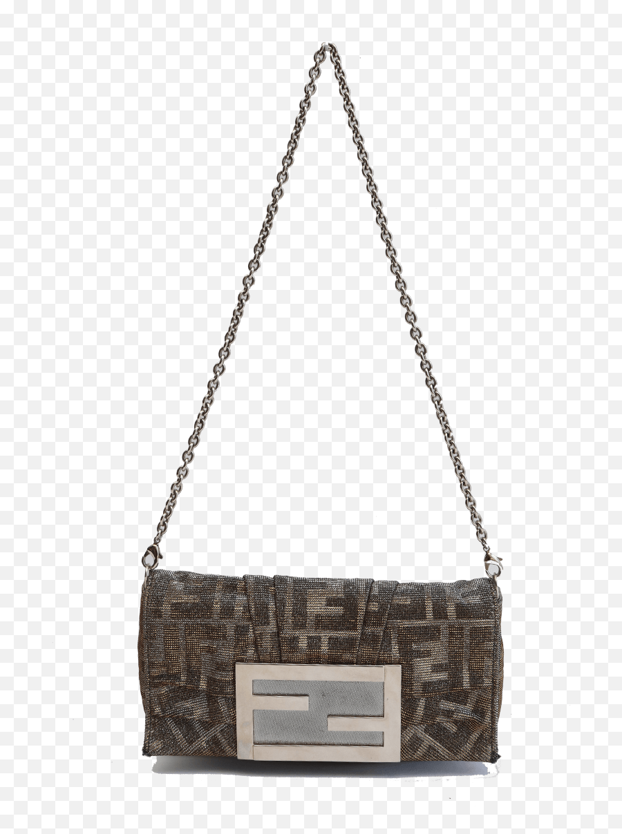 Fendi Gold Small Baguette - Shoulder Bag Png,Fendi Logo Png