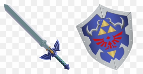 The Legend Of Zelda Master Sword And Hylian Shield Cursor - Of png
