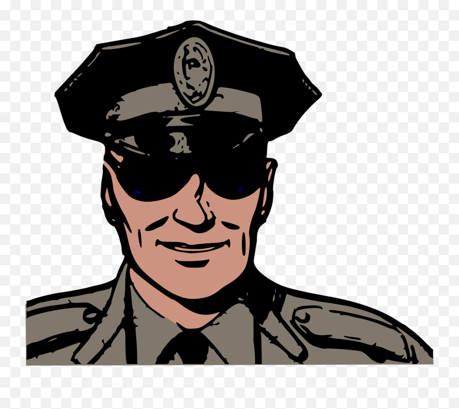 Police In Dark Glasses Free Svg - Police Chief Clipart Png,Cool Glasses Png