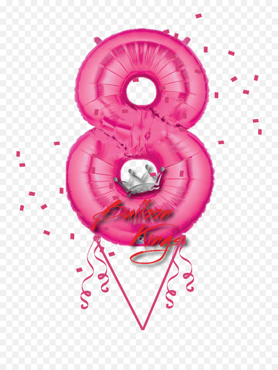 Download Pink Number - Number 8 Balloon Png,Pink Balloon Png