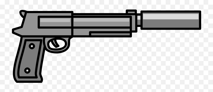 This Free Icons Png Design Of Gun 5 - Pistol With Silencer Clipart,Gun Silhouette Png