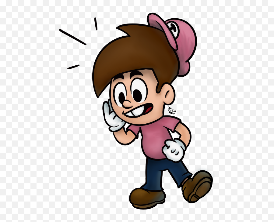 Download Hd I Drew Timmy Turner In The Artstyle Of Mario - Cartoon Png,Timmy Turner Png