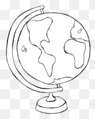 Clip Art Of World Clipart 2 Image - Globe Clip Art Black White Png,World Clipart Transparent