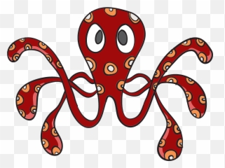 Brown Polka Dotted Octopus Clipart - Octopus Png,Octopus Transparent