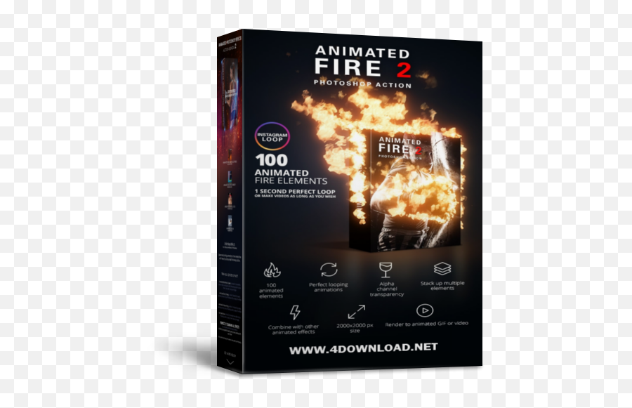 Download Graphicriver Animated Fire 2 Photoshop Action - Adobe Photoshop Png,Animated Fire Png