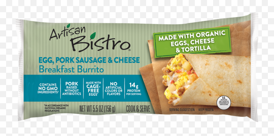 Organic Breakfast Burrito With Sausage - Artisan Bistro Artisan Bistro Burritos Png,Burritos Png