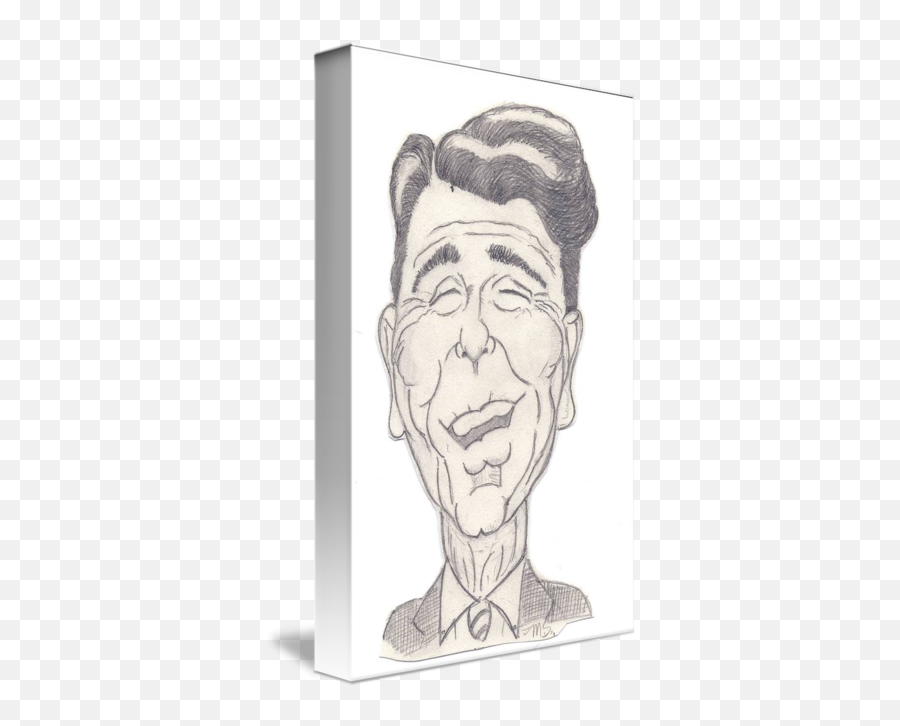 Ronald Reagan Caricature By - Hair Design Png,Ronald Reagan Png