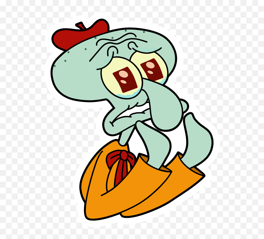 Spongebob Squidward Its So Beautyful Sticker - Sticker Mania Fictional Character Png,Squidward Nose Png