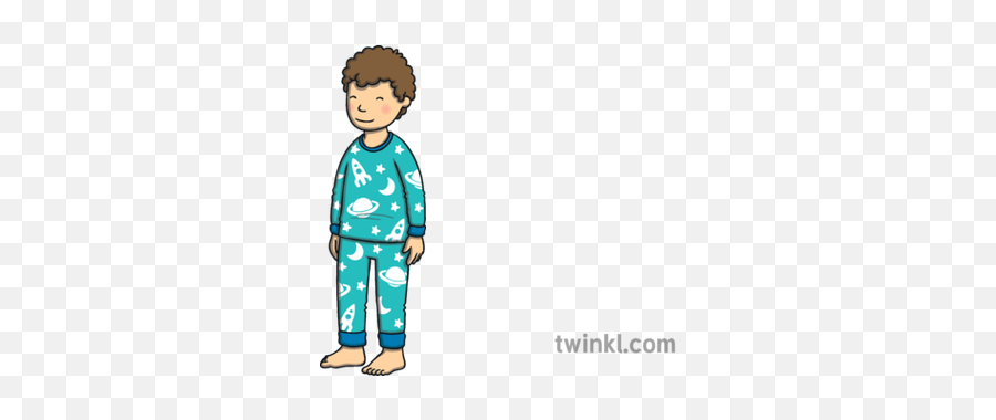 Boy Wearing Pyjamas People Eyfs - Cartoon Boy In Pyjamas Png,Pajamas Png
