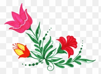 Download Colorful Corner Transparent - Flower Png File Free Flower Transparent Png File,Green Flower Png