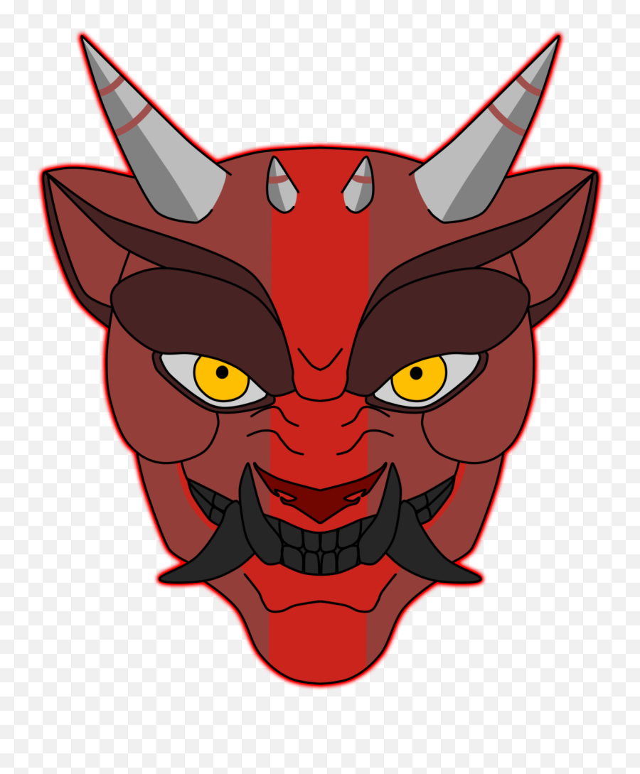 Oni Mask Transparent Background - Oni Mansk Transparent Png,Demon Face Png