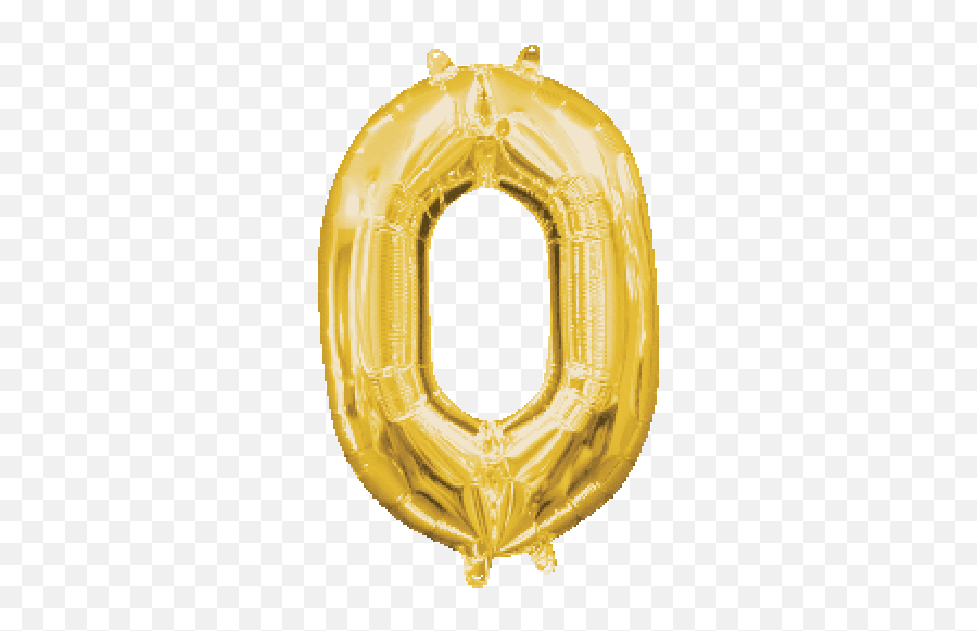 16 Alphabet U0027ou0027 Gold Foil Balloon - Gold Number Balloons Png,Gold Balloon Png