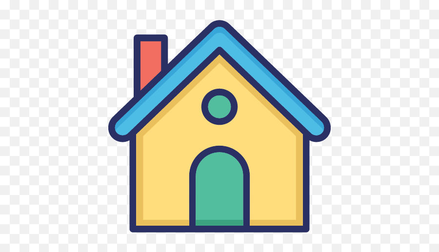 Free House Home Villa Color Vector Icon - Colored House Con Png,Shack Icon