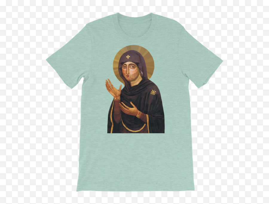 Virgin Mary Icon - Shortsleeve Unisex Tshirt Ebay Unisex Png,Icon Of Mary
