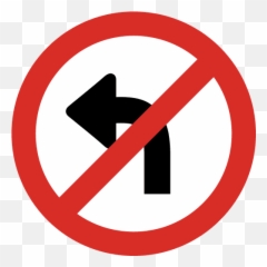 No Left Turn Sign Icon Png And Svg Vector Free Download - Placa Proibido Virar A Esquerda