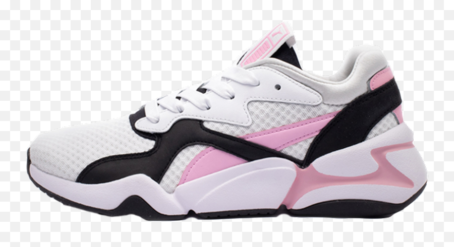 Puma Nova 90s Bloc White Pink Womens - Lace Up Png,Boy Icon Of The 90s