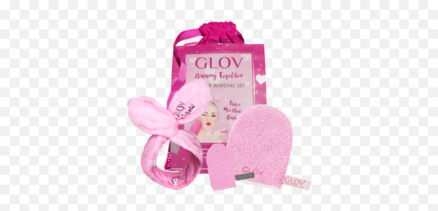 Makeup Remover Gloves And Hair Band - Bunny Together Set Glov Opaska Do Makijau Glov Png,Bunny Ears Transparent
