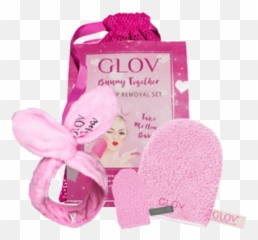 Makeup Remover Gloves And Hair Band - Bunny Together Set Glov Opaska Do Makijau Glov Png,Bunny Ears Transparent